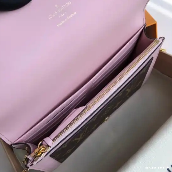 Affordable LOUIS FLORE CHAIN WALLET VUITTON 0608